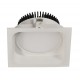Foco Downlight LED Cuadrado Blanco empotrar 90x90mm 6W